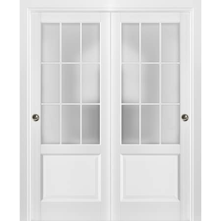 Sartodoors Closet Bypass Interior Door, 60" x 80", White FELICIA3309DBD-BEM-60